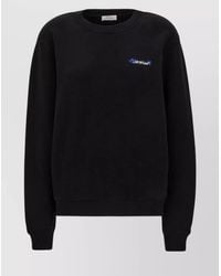 Off-White c/o Virgil Abloh - Cotton Oversized Ribbed Crew-Neck Sweatshirt - Lyst