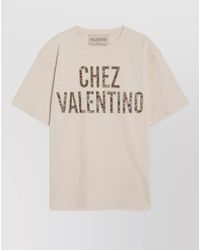 Valentino Garavani - Cotton Floral-Print Short-Sleeve T-Shirt - Lyst