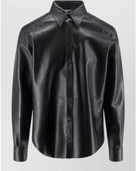 Dolce & Gabbana - Leather Shirt Jacket Long Sleeve Design - Lyst