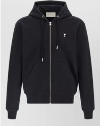 Ami Paris - Hooded Jacket Drawstring Hood Kangaroo Pocket - Lyst