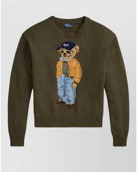 Polo Ralph Lauren - Knitwear Crew Neck Embroidered Logo Long Sleeves - Lyst