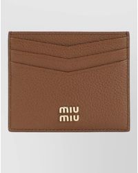 Miu Miu - Calf Leather Keyring Card Holder - Lyst