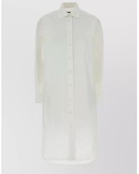 Jil Sander - Poplin Shirt Dress Longline Design Cuffs - Lyst