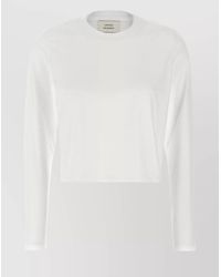 Loulou de Saison - Supima Cotton Cropped Long-Sleeve T-Shirt - Lyst