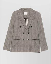 Circolo 1901 - Cotton Double Breasted Jacket - Lyst