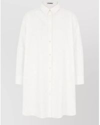 Jil Sander - Longline Shirt Dress Flowing Tailored Design - Lyst