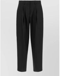Gianluca Capannolo - Nora High Waist Ankle Length Pleated Pants - Lyst