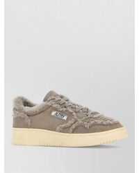 Autry - Leather Low Top Lace Up Sneakers - Lyst