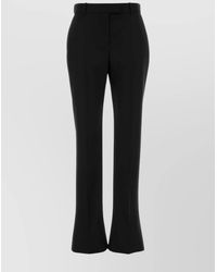 McQueen - Wool Flared Trousers - Lyst