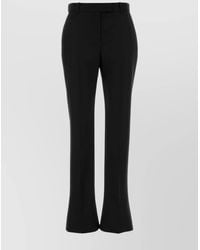 McQueen - Wool Flared Trousers - Lyst