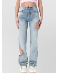 Off-White c/o Virgil Abloh - Denim Cutout Straight-Leg Trousers - Lyst