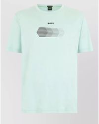 BOSS - Cotton Regular-Fit Short-Sleeve Graphic-Print T-Shirt - Lyst