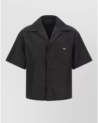 Prada - Short-Sleeve Camp-Collar Shirt Jacket - Lyst