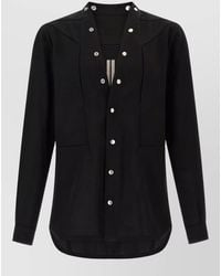 Rick Owens - Cotton V-Neck Shirt Jacket - Lyst