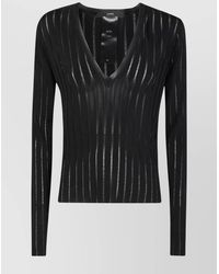 SAPIO - Viscose V-Neck Sweater - Lyst