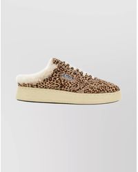 Autry - Leather Animal-Print Low-Top Sneakers - Lyst