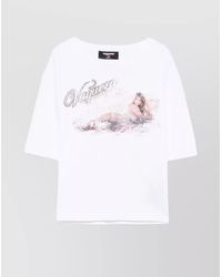 DSquared² - Graphic Print Cotton Crew Neck T-Shirt - Lyst