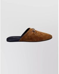 Gucci - Suede Gg Horsebit Mules - Lyst