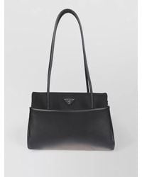 Prada - Passage Nylon And Leather Shoulder Bag - Lyst