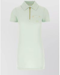 Palm Angels - Cotton Ribbed Mini Polo Dress - Lyst