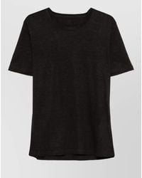 120% Lino - Linen Crew Neck Short Sleeve T-Shirt - Lyst