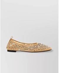 Tory Burch - Crystal-Embellished Mesh Ballerina Flats - Lyst