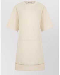 Moncler - Cotton Blend Mini Dress T Shirt Style - Lyst