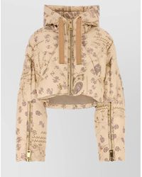 Khrisjoy - All-Over Print Cropped Hooded Down Jacket - Lyst