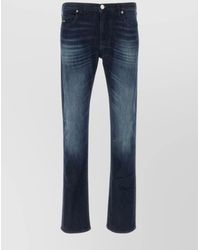 Emporio Armani - Denim Straight-Leg Trousers - Lyst