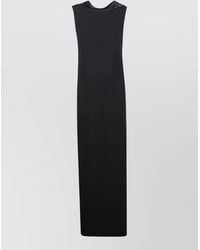 Max Mara - Satin Maxi Dress Sleeveless Design - Lyst