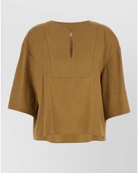 Max Mara - Sospiro Boat Neck Boxy Cropped Blouse - Lyst