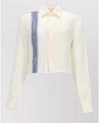 JW Anderson - Long Sleeve Collared Shirt Contrast Stripes - Lyst