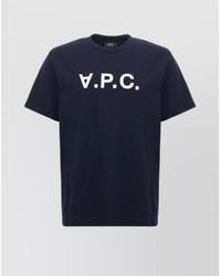 A.P.C. - Organic Cotton Logo-Print T-Shirt - Lyst