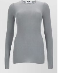 MSGM - Viscose Knitted Top - Lyst
