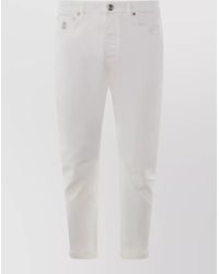 Brunello Cucinelli - Straight Trousers With Pockets And Belt Loops - Lyst