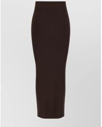 Max Mara - Viscose Ribbed Long Pencil Skirt - Lyst