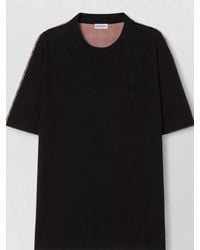 Burberry - Cotton Two Tone Check Short Sleeve T Shirt - Lyst