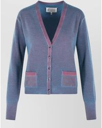 Maison Margiela - Virgin Wool Cardigan V Neck Pockets - Lyst