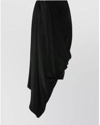 Maison Margiela - Midi Skirt Asymmetric Draped Design High Low - Lyst