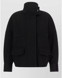 Alberto Biani - Loro Piana Wool Bomber Jacket High Collar - Lyst