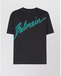 Balmain - Cotton Regular-Fit Logo-Print T-Shirt - Lyst