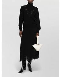 Zimmermann - Wool Guipure Lace Trim Asymmetric Midi Dress - Lyst
