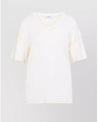 Lemaire - Ribbed T-Shirt Round Neck Short Sleeves - Lyst