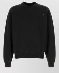 Prada - Cotton Sweatshirt Crew Neck Long Sleeves - Lyst