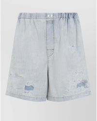 Acne Studios - Distressed Denim Shorts Featuring Back Pocket - Lyst