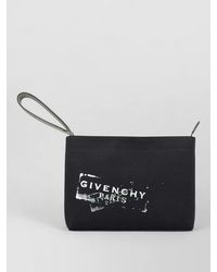 Givenchy - Canvas Logo Print Clutch Bag - Lyst