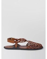 Miu Miu - Sandals Flat Sole Open Toe Braided - Lyst