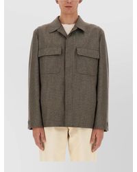 Lardini - Wool Cashmere Shirt Jacket - Lyst