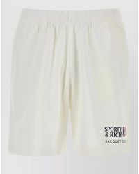 Sporty & Rich - Beachwear Gym Shorts Back Pocket Design - Lyst