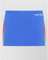Miu Miu - Stretch Nylon Mini Skirt - Lyst